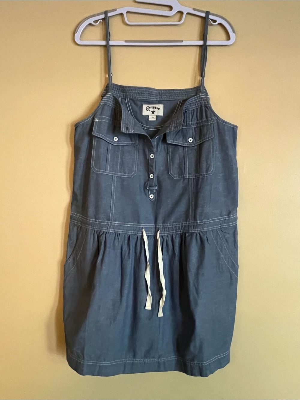Converse Indigo Cotton Drawstring Sundress